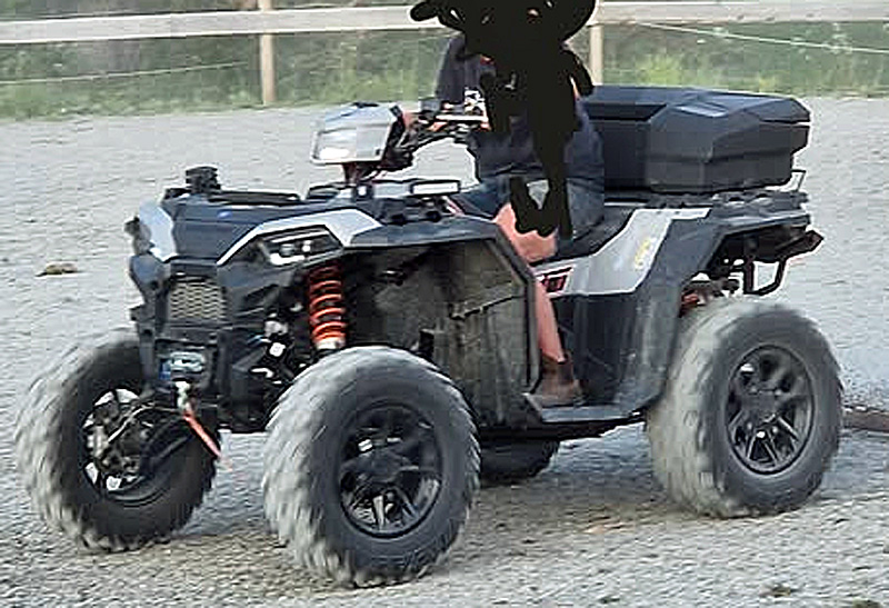 Fyrhjuling Polaris Sportsman XP 1000 S stulen strax nordväst om Offerdal