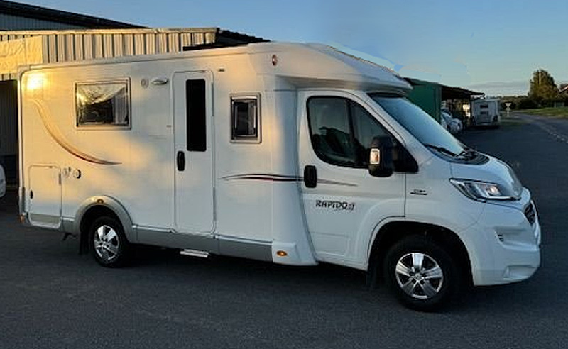 Husbil Fiat Rapido 640 stulen i Finjasjöpark, Hässleholm