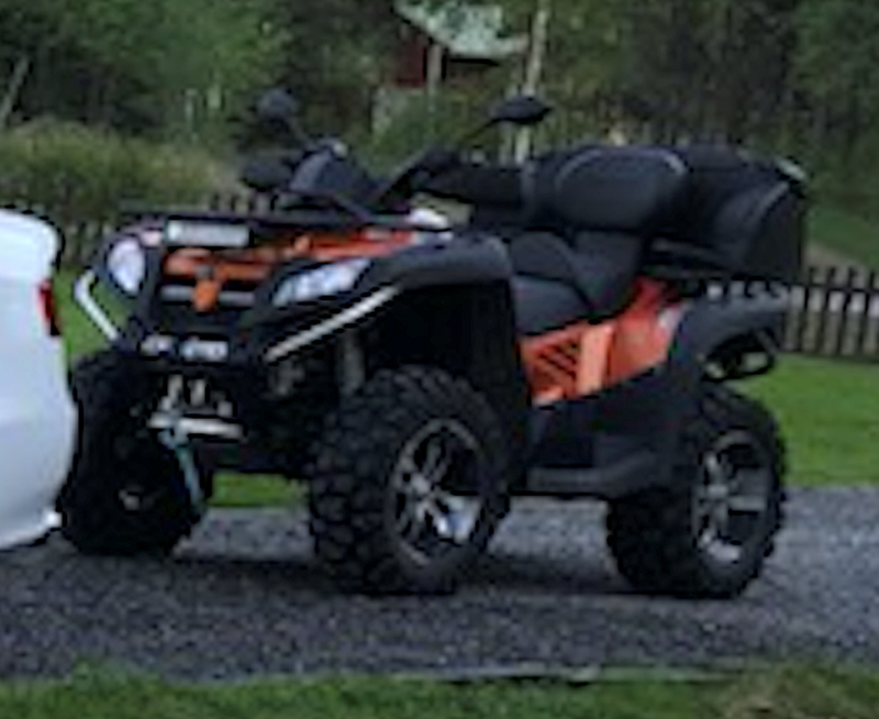 Fyrhjuling CF Moto 800 CForce stulen i Lit, Östersund.