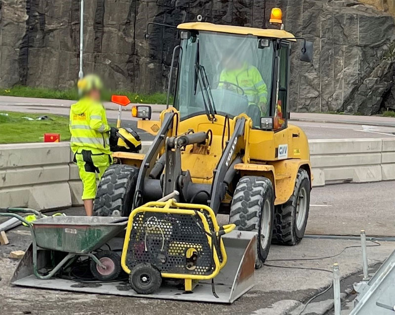 Hjullastare Volvo L30B stulen i Göteborg
