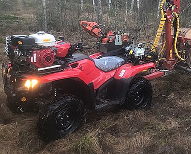 Fyra Honda fyrhjulingar stulna vid inbrott strax norr om Åseda i Jönköpings län