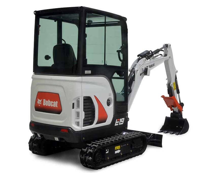Bandburen minigrävare Bobcat E19 stulen utanför Tollarp