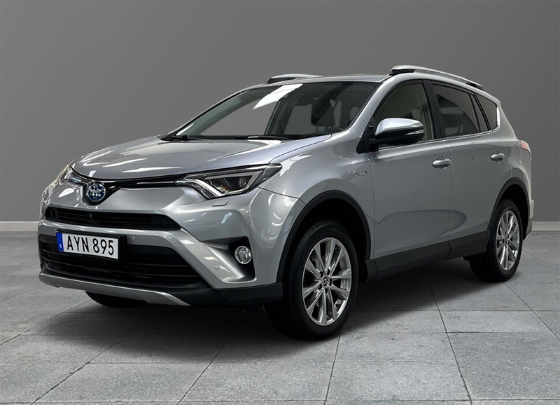 Silvermetallic Toyota RAV4 Hybrid AWD stulen i Växjö