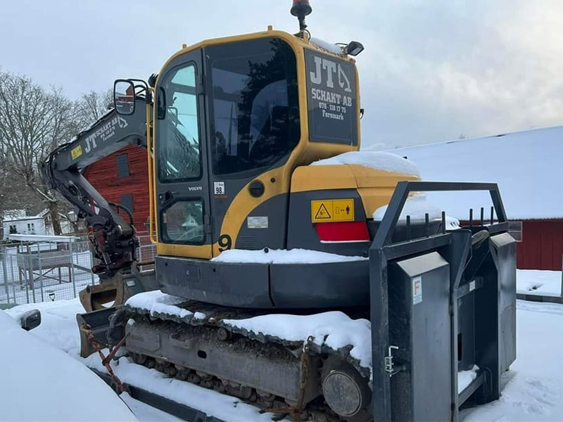 Bandburen grävmaskin Volvo ECR 88 Plus stulen i Johanneshov, Stockholm