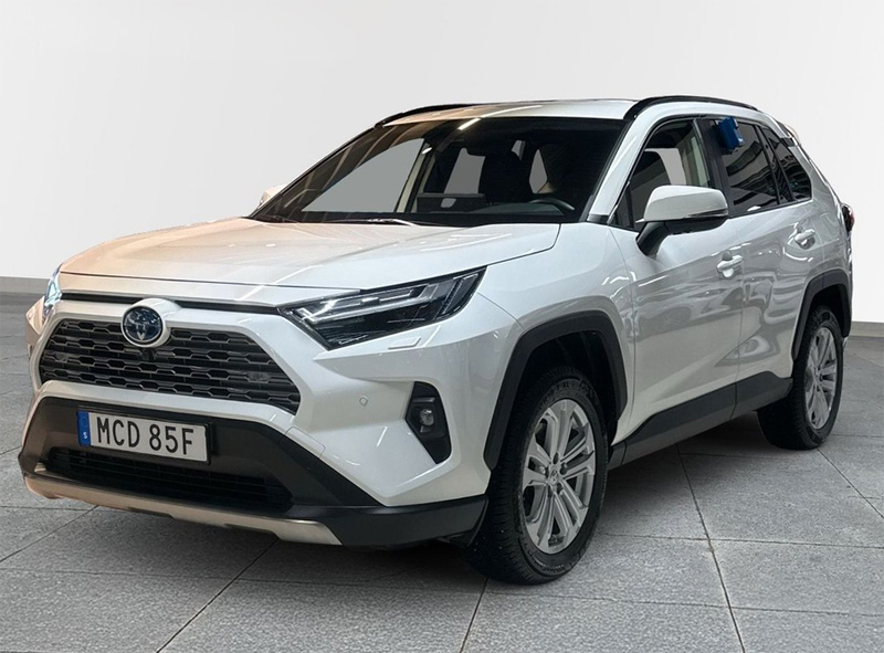 Vit Toyota RAV4 Hybrid AWD Executive stulen på Södermalm i Stockholm