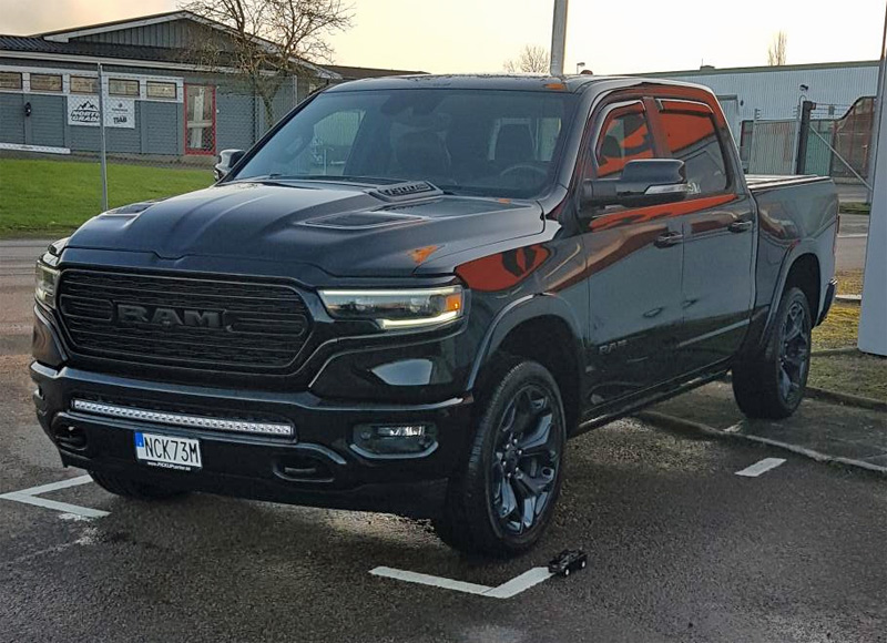 Svart Dodge RAM 1500 Crew Cab stulen i Ängelholm