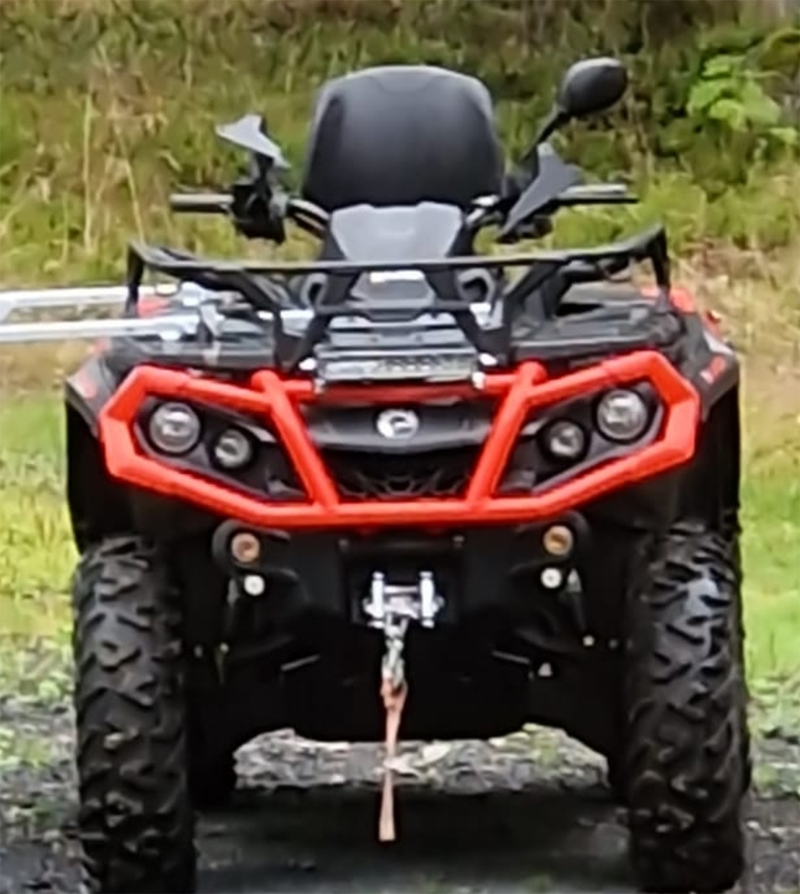 Fyrhjuling Can Am Outlander 650 MAX XT stulen i Aspliden utanför Kristineberg söder om Malå