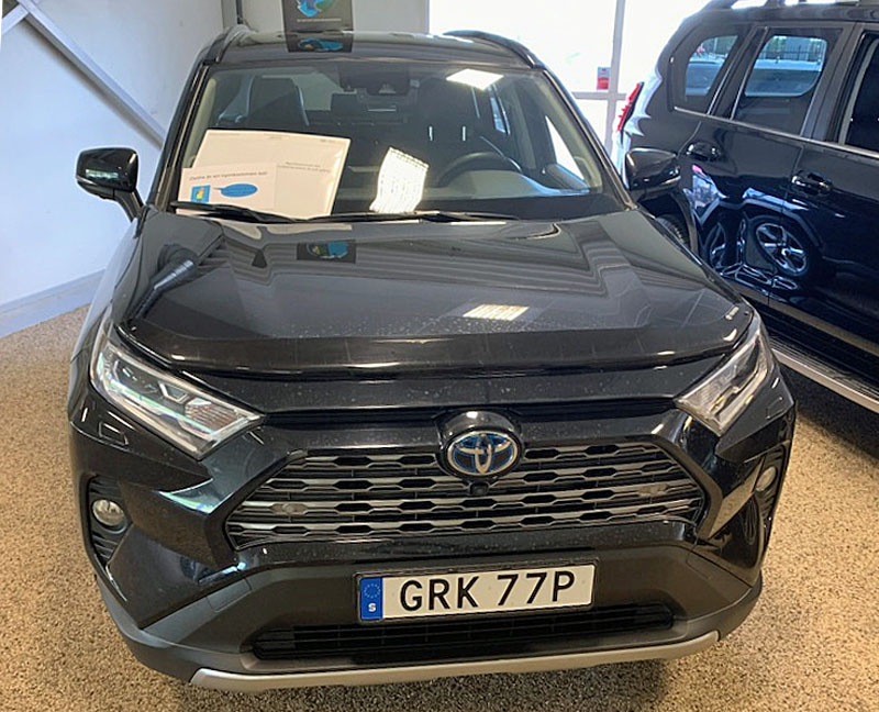 Svart Toyota RAV4 Hybrid AWD stulen i Åkersberga norr om Stockholm