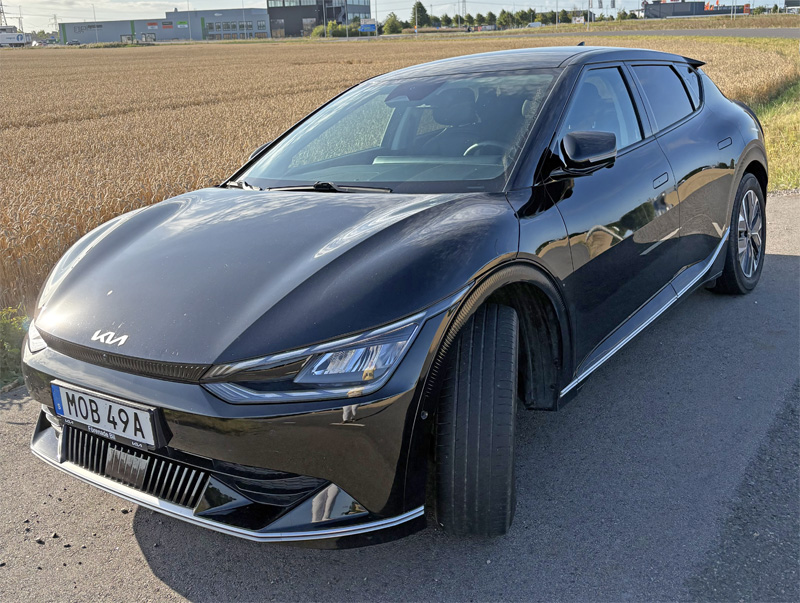 Svart metallic KIA EV6 AWD stulen i Torslanda, Göteborg