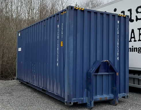 Mixercontainer på lastväxlarram