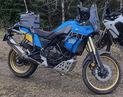 Blå Yamaha Teneré 700 Rally Edition stulen i Upplands Väsby norr om Stockholm