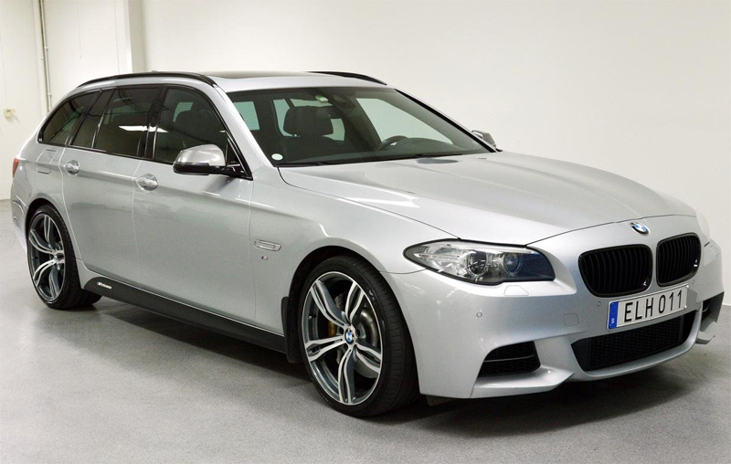 Silvermetallic BMW M550D Xdrive stulen i Rydebäck söder om Helsingborg