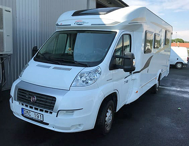 Husbil Fiat Capron T 499 stulen/ bedrägeri Ängelholm