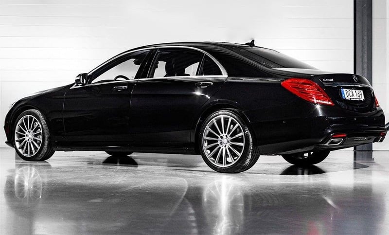 Svart Mercedes Benz S 500 L 4Matic stulen i Hörby