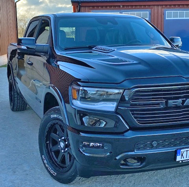 Svart RAM 1500 Crew Cab stulen i Mellbystrand