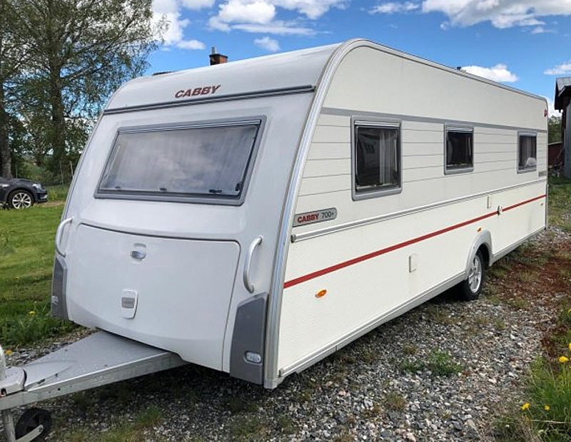 Husvagn Cabby 700+ FM stulen i Valbo strax väster om Gävle