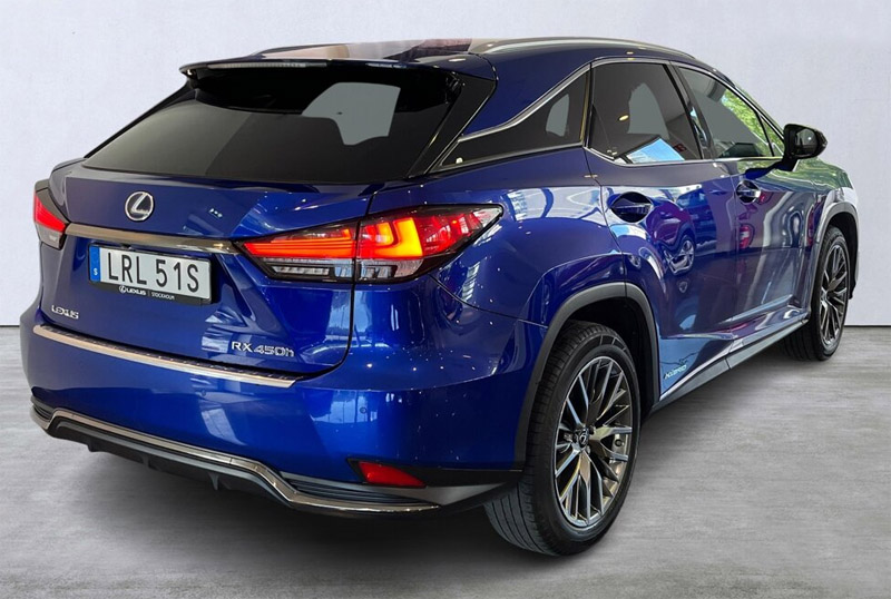 Blå metallic Lexus RX 450H AWD F-Sport stulen i Täby