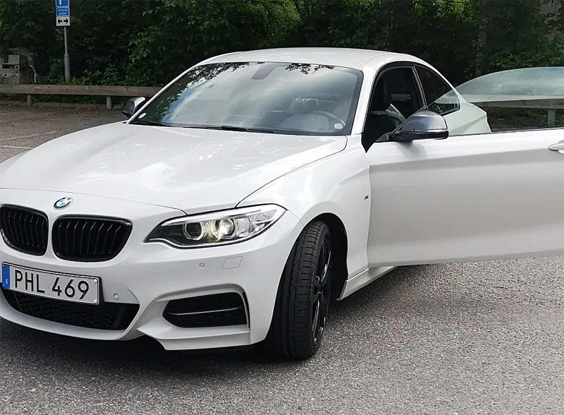 Vit BMW M240i Xdrive Coupe stulen i Malmö