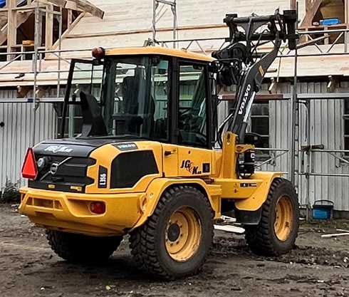 Hjullastare Volvo L35G stulen i Broby mellan Osby och Kristianstad