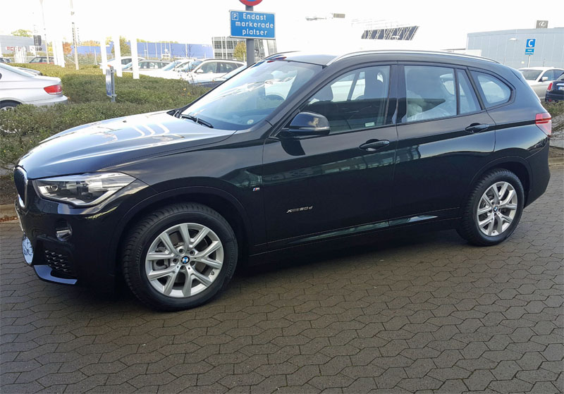 Svart BMW X1 Xdrive 2.0D stulen i Domsten norr om Helsingborg