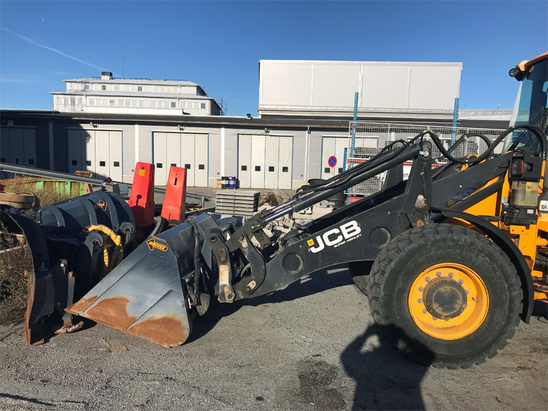 Hjullastare JCB 416 stulen vid Nacka gymnasium, Nacka