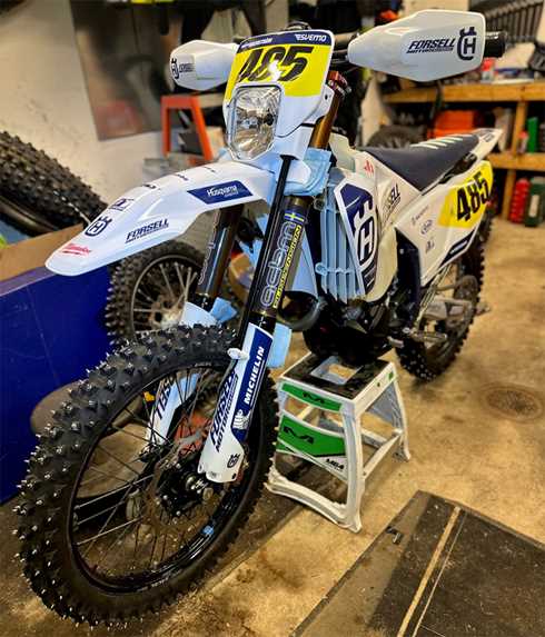 Husqvarna FE 250 stulen i Norrviken, Sollentuna norr om Stockholm