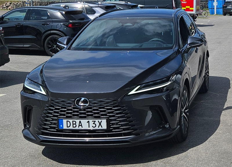 Grå metallic Lexus RX 450H AWD + stulen i Tallboda utanför Linköping