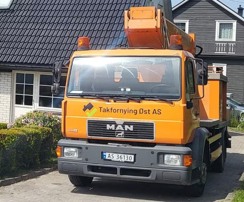 Kranbil MAN L2000 stulen i Grålum, Norge