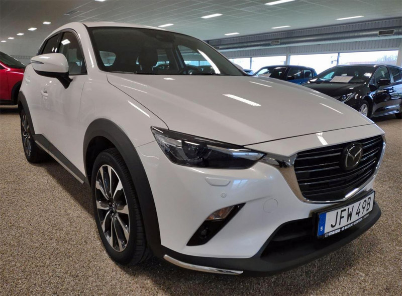 Vit Mazda CX-3 Optimum stulen i Malmö