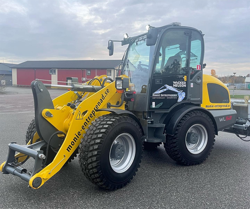 Hjullastare Wacker Neuson WL 52 stulen i Lindbacken, Uppsala