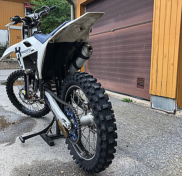 Crossmotorcykel Husqvarna TC 125 stulen i Nynäshamn