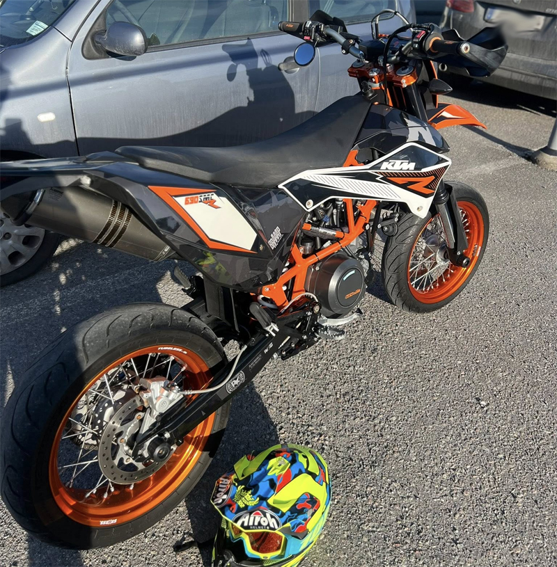 KTM 690 SMC-R stulen i Johanneshov, Stockholm