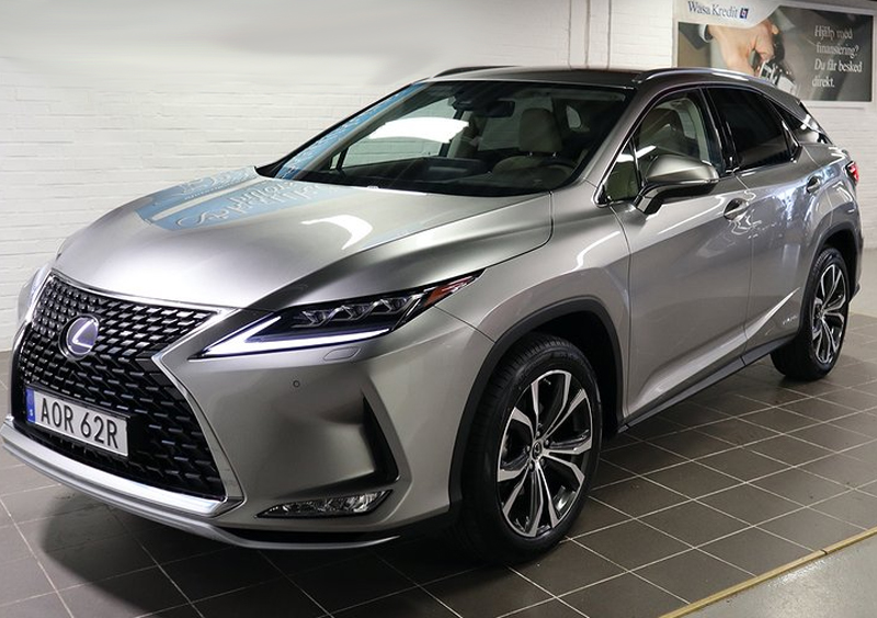 Ljusgrå metallic Lexus RX450H AWD Executive stulen i Rönninge sydväst om Stockholm