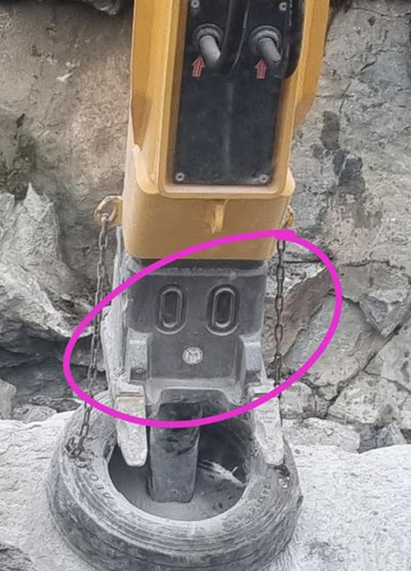 Hydraulhammare till grävmaskin, Volvo HB36 Low Noise stulen på Hisingen i Göteborg