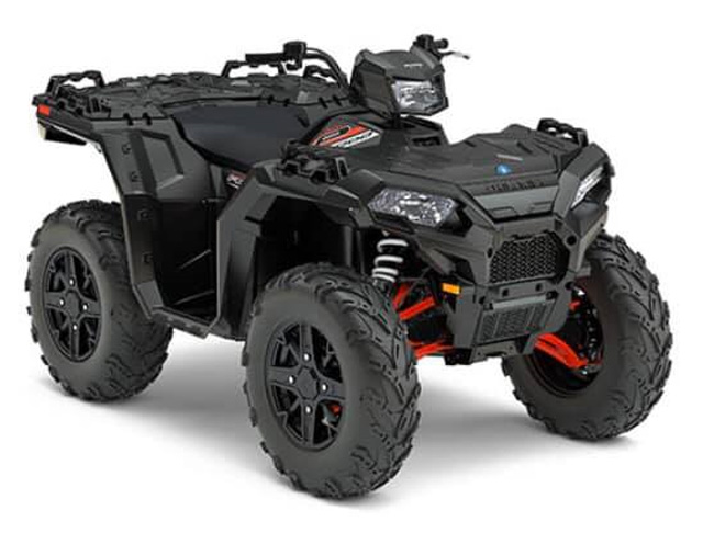 Svart fyrhjuling Polaris Sportsman XP 1000 EPS stulen i Norrlindsjö söder om Matfors