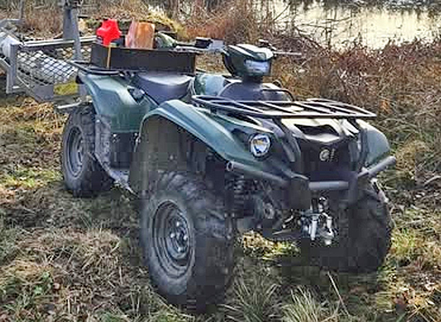 Fyrhjuling Yamaha YFM 700 Kodiak stulen vid inbrott utanför Sollebrunn