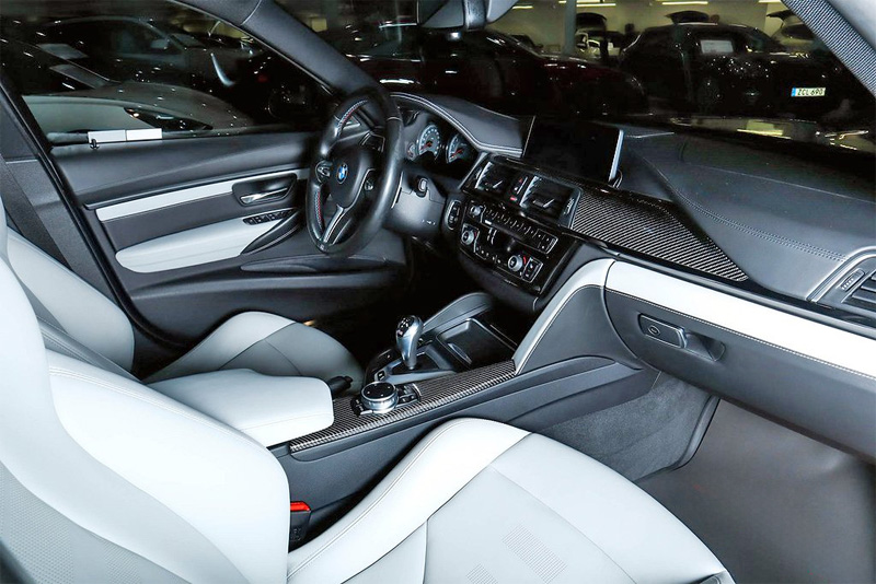 Blå metallic BMW M3 F80 stulen i Bromma, Stockholm