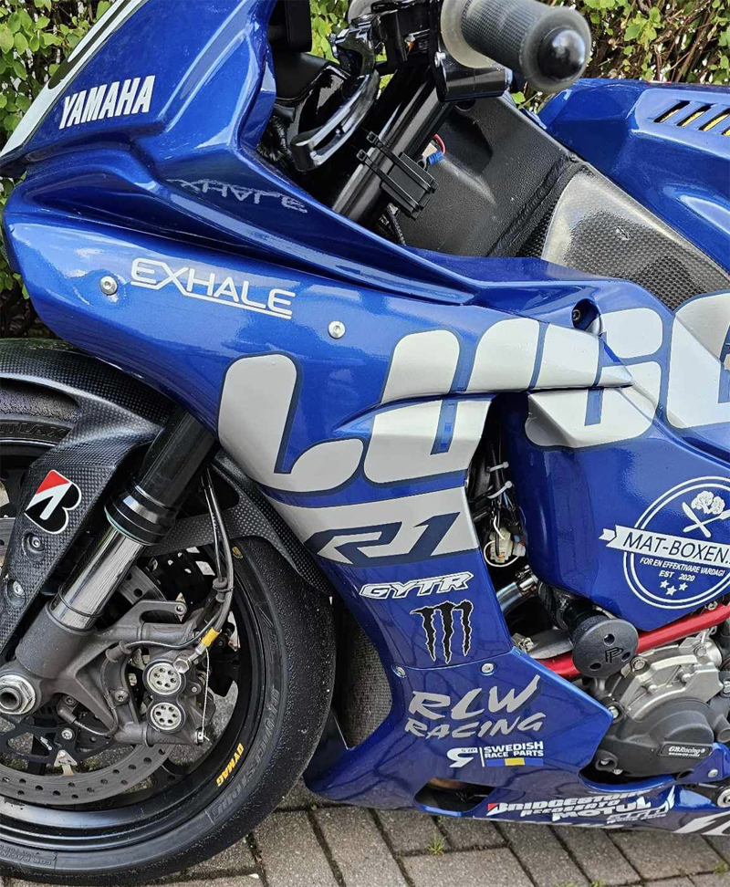 Oregistrerad tävlingsmc/ banhoj Yamaha R1 stulen i Karlskrona