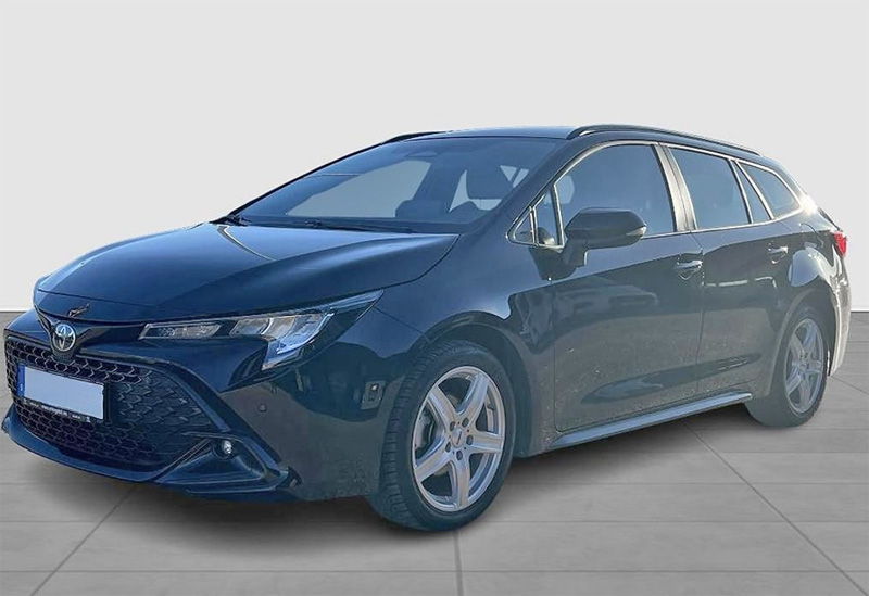 Taxibil från UBER svart Toyota Corolla Touring Sports Hybrid stulen i Stockholm