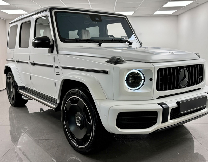 Vit Mercedes Benz G63 AMG stulen strax norr om Hindås