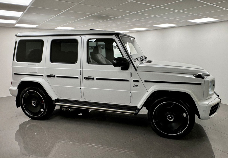 Vit Mercedes Benz G63 AMG stulen strax norr om Hindås