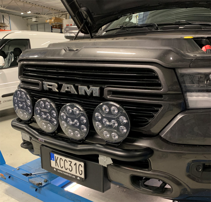 Mörkgrå metallic Dodge RAM 1500 Crew Cab stulen i Jonstorp väster om Ängelholm