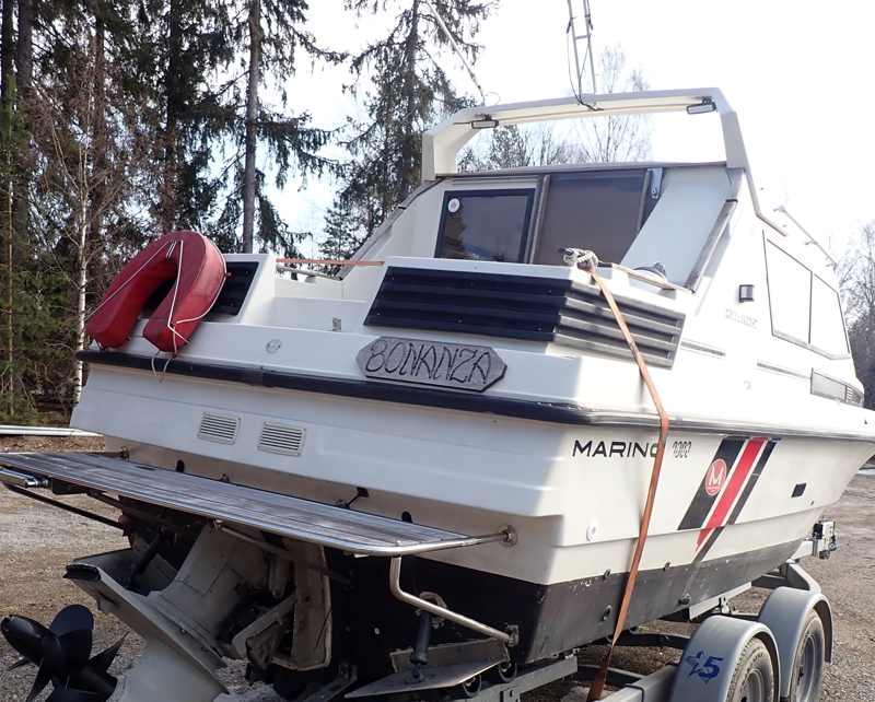 Marino 7000 stulen på trailer i Dråpstad strax norr om Västervik