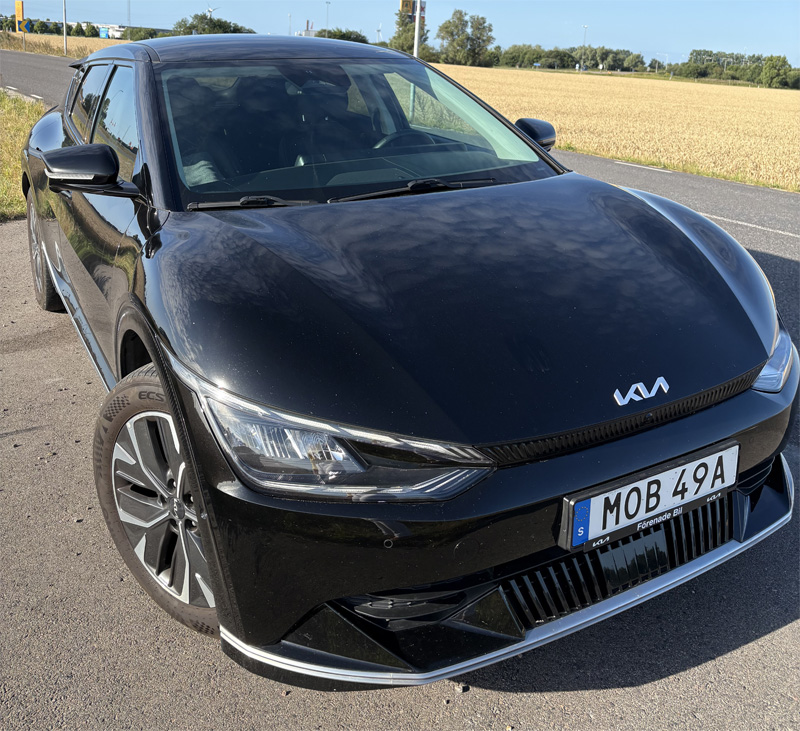Svart metallic KIA EV6 AWD stulen i Torslanda, Göteborg