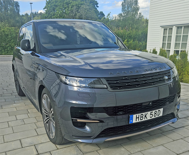 Blå metallic Land Rover Range Rover Sport P460e stulen i Glömsta, Huddinge