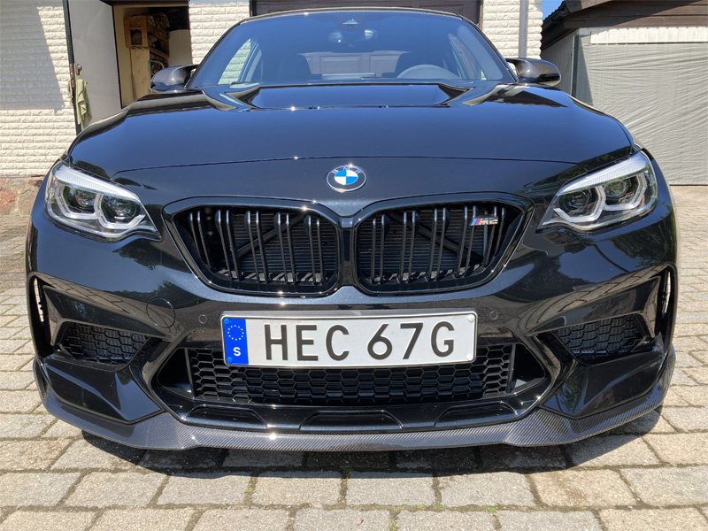 Svart metallic BMW M2 CS stulen i centrala Eskilstuna