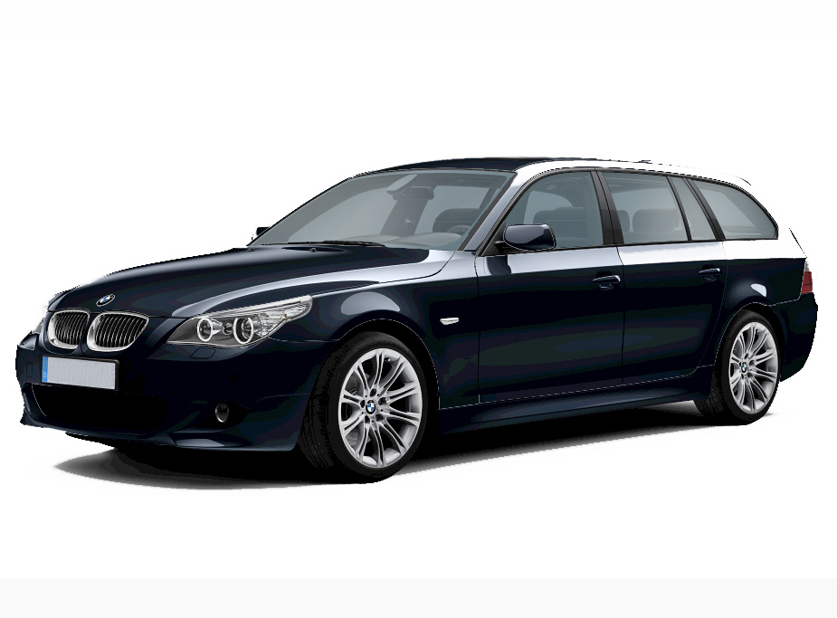 Svart BMW 535d Touring, E61, stulen i Täby