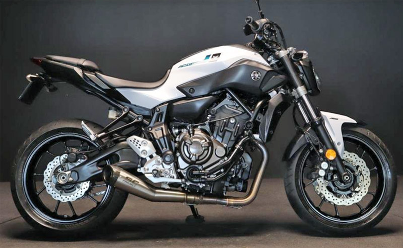 Vit Yamaha MT-07 stulen i Vårby, Stockholm