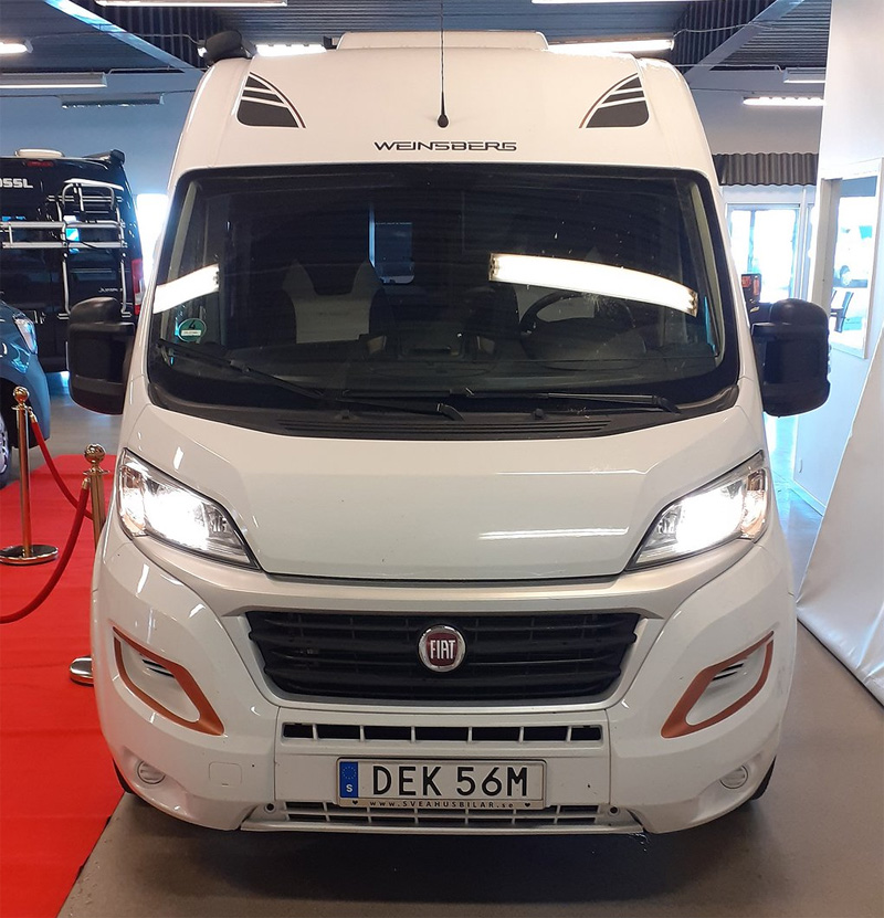 Husbil "plåtis" Fiat Weinsberg Carabus 631 Edition stulen i Knivsta mellan Stockholm och Uppsala