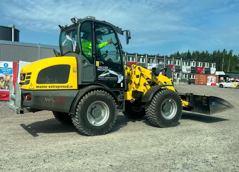 Hjullastare Wacker Neuson WL 52 stulen i Lindbacken, Uppsala